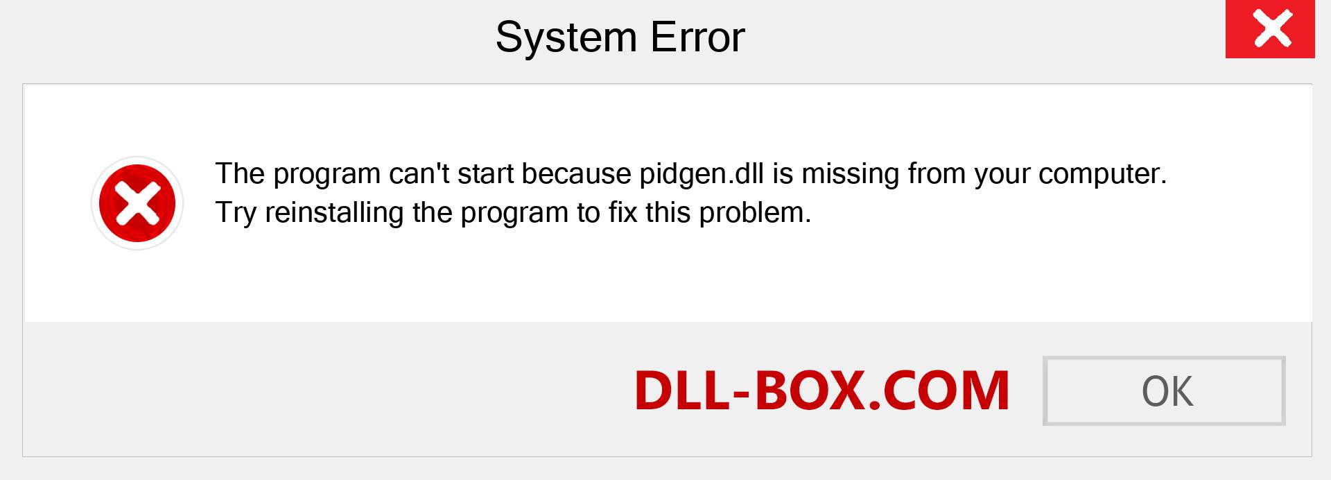  pidgen.dll file is missing?. Download for Windows 7, 8, 10 - Fix  pidgen dll Missing Error on Windows, photos, images